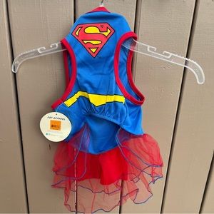 NWT DC Pet Apparel supergirl superman dog Halloween costume